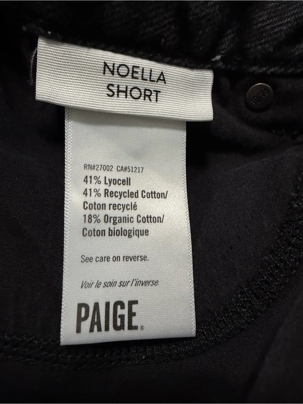 Paige Noella High Rise Cutoff Denim Shorts | Black Dove | Size 26